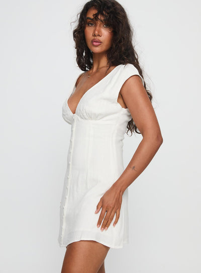 Amelia Linen Mini Dress
